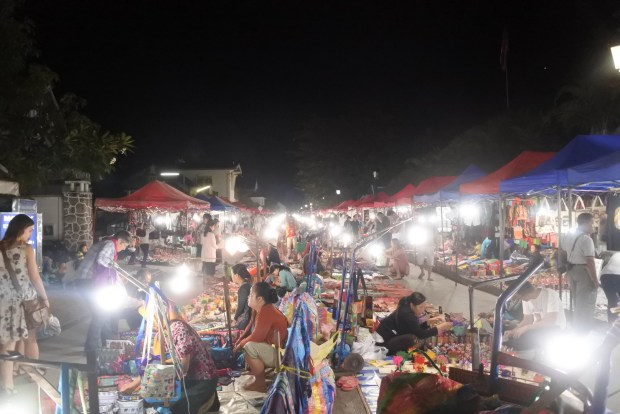 Luang Prabang has a large and lively night market every evening
